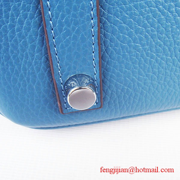 Hermes Birkin 30cm Togo Leather Bag Blue 6088